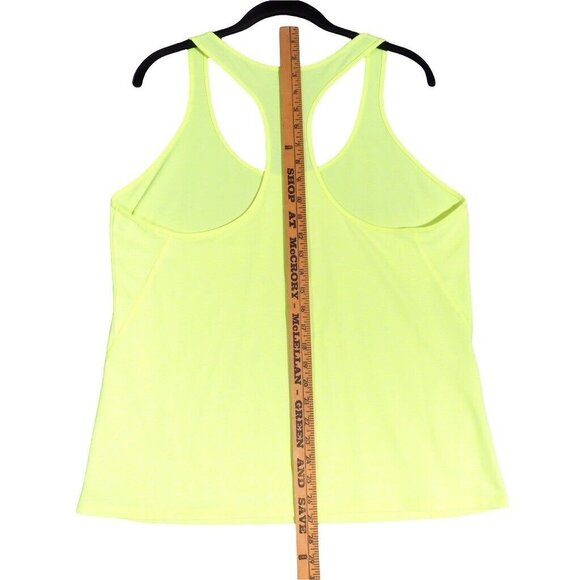 Ideology Neon Yellow Racerback Tank Top XL Polyester Spandex Womens Sleeveless A - Picture 8 of 8